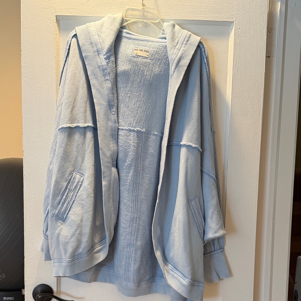 We The Free Light Blue Hooded Jacket